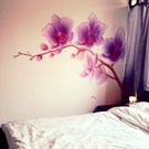 Muurschildering Orchidee